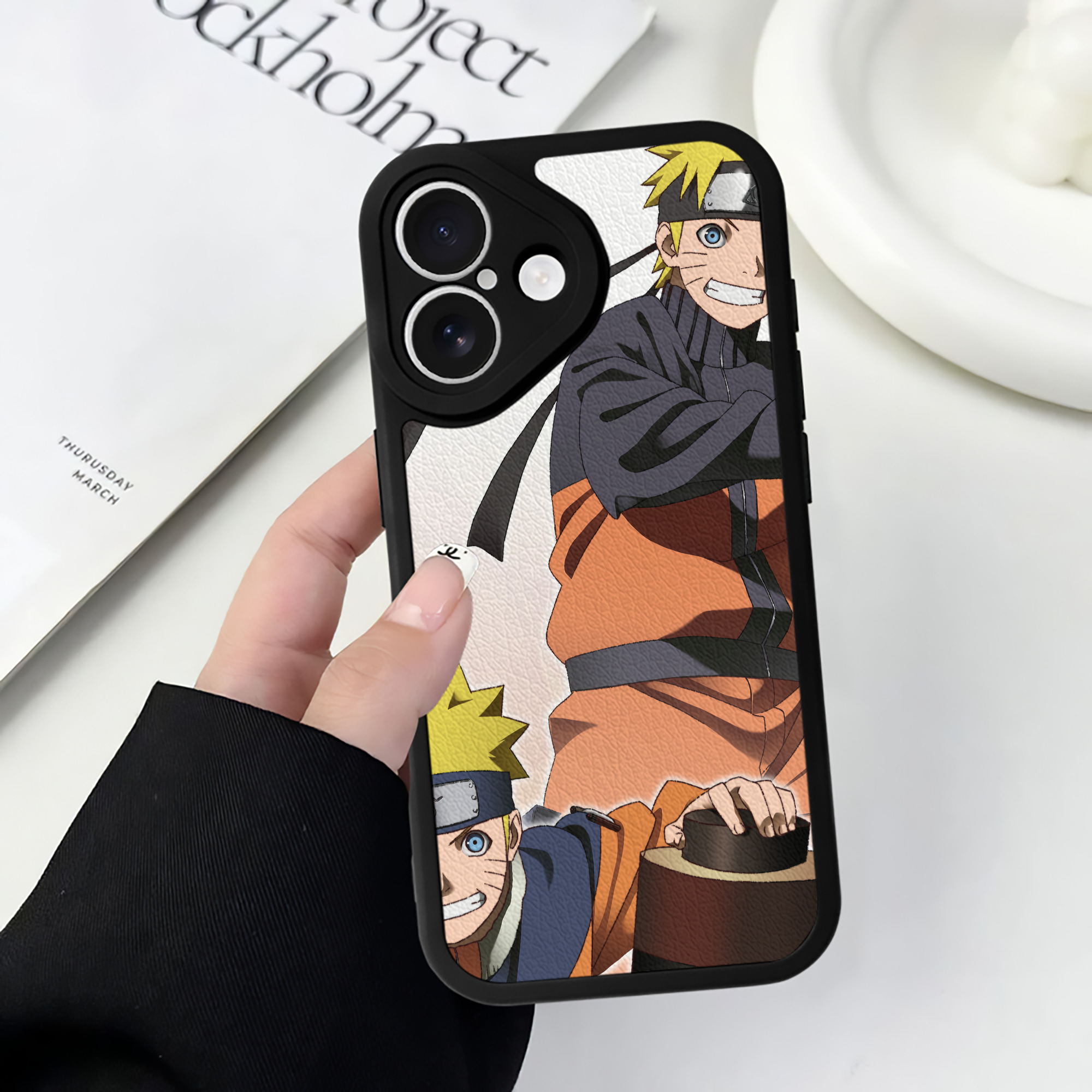 （画像用） NARUTO -ナルト- NARUTO -ナルト- 疾風伝 【iPhone 16シリーズ対応】シリコンスマホケース（レザー調） 材質：シリコン